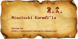 Misolszki Karméla névjegykártya